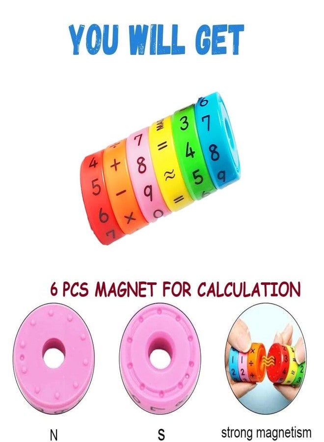 ADKD Magnetic Calculator,Magnetic Arithmetic Learning Toy,Cylinder Number and Symbol Toys Intelligence Brain Developing Toy for Kids-Multicolor (1 Math Roller) - Image 3